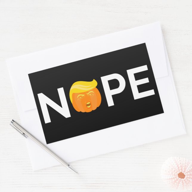 Anti-Trump - Nope Halloween Edition I Rectangular Sticker (Envelope)