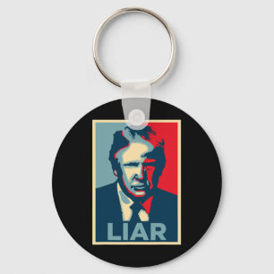 Anti Trump Obama Hope Poster Liar Key Ring