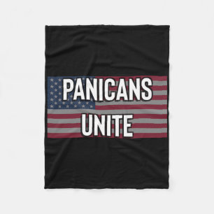 Anti Trump Panic Tariff Democrat Panic Unite Prote Fleece Blanket