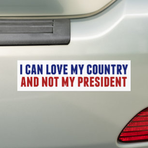 Anti Trump Patriotic Not My President Bumper Sticker