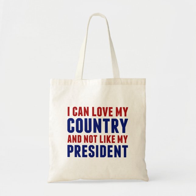 Anti Trump Patriotic Not My President Tote Bag (Front)