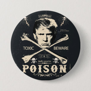 Anti Trump Poison 2016 Presidential Election 7.5 Cm Round Badge
