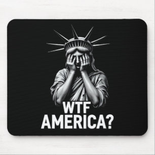 Anti-trump Political And Democracy Wtf America Mouse Pad