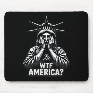 Anti-trump Political And Democracy Wtf America  Mouse Pad