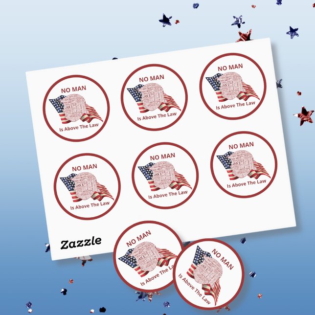 Anti-Trump Political Word Cloud  Classic Round Sticker (Creator Uploaded)