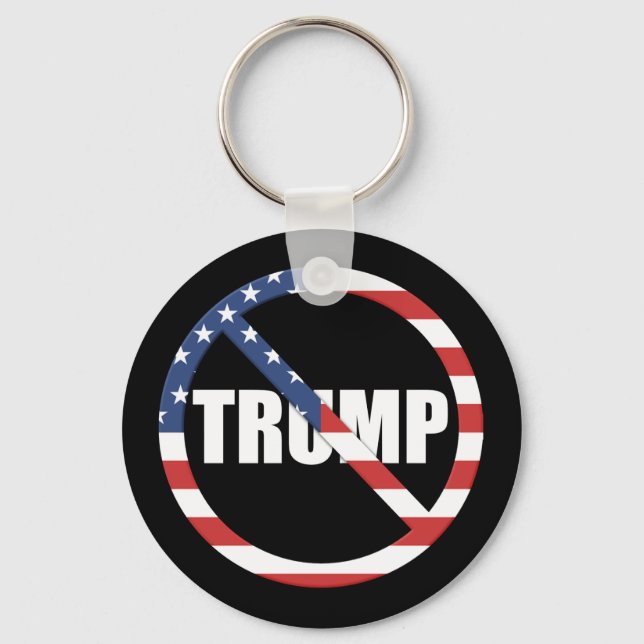 Anti-Trump Pro-Democracy Key Ring (Front)