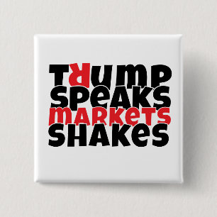 Anti trump protest slogan 15 cm square badge