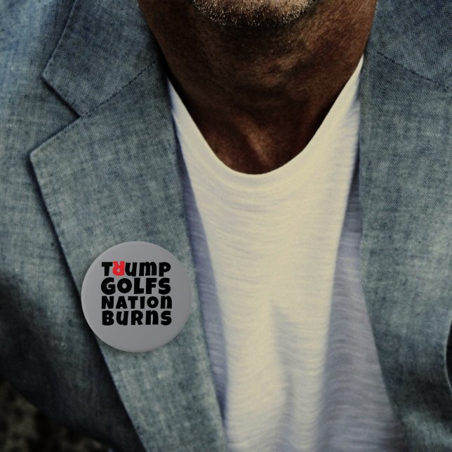 Anti trump protest slogan 7.5 cm round badge (Creator Uploaded)