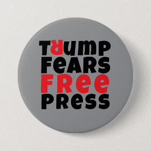 Anti trump protest slogan 7.5 cm round badge