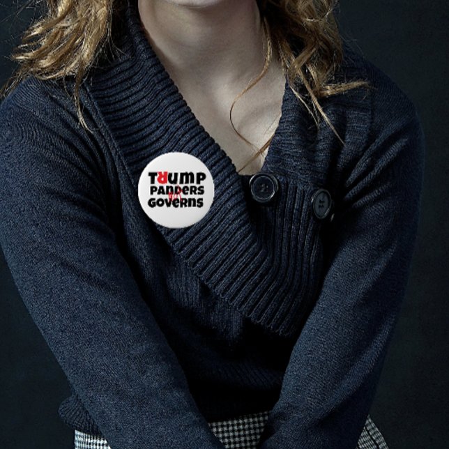 Anti trump protest slogan red black 10 cm round badge (Creator Uploaded)