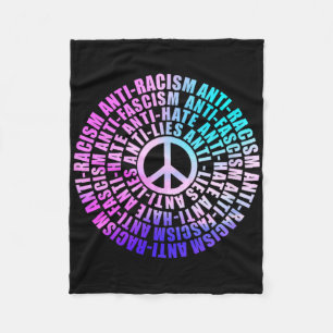 Anti Trump Racism Fascism Lies Hate Resist Vote Wa Fleece Blanket