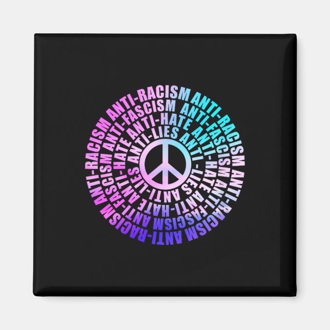 Anti Trump Racism Fascism Lies Hate Resist Vote Wa Magnet (Front)