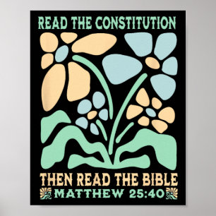 Anti Trump Read The Constitution And The Bible Mat Poster