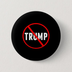 Anti Trump Red Circle X Political 6 Cm Round Badge