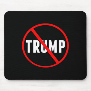 Anti Trump Red Circle X Political Mouse Pad