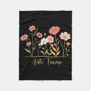 Anti-trump Resist Floral Botanical Liberal Activis Fleece Blanket