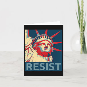 Anti Trump Resist Statue Of Liberty Hope 8645 Impe Card