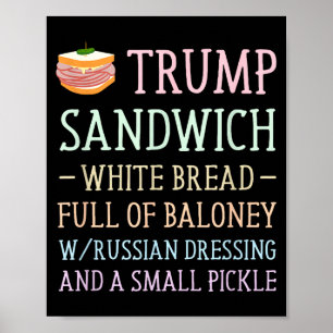 Anti trump sandwich sign funny Anti trump sandwich