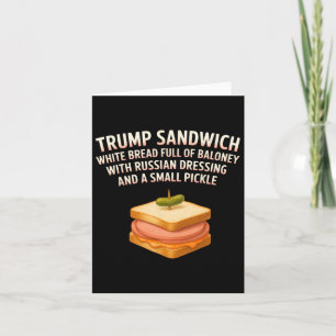 Anti Trump Sandwich Sign Funny Donald Card