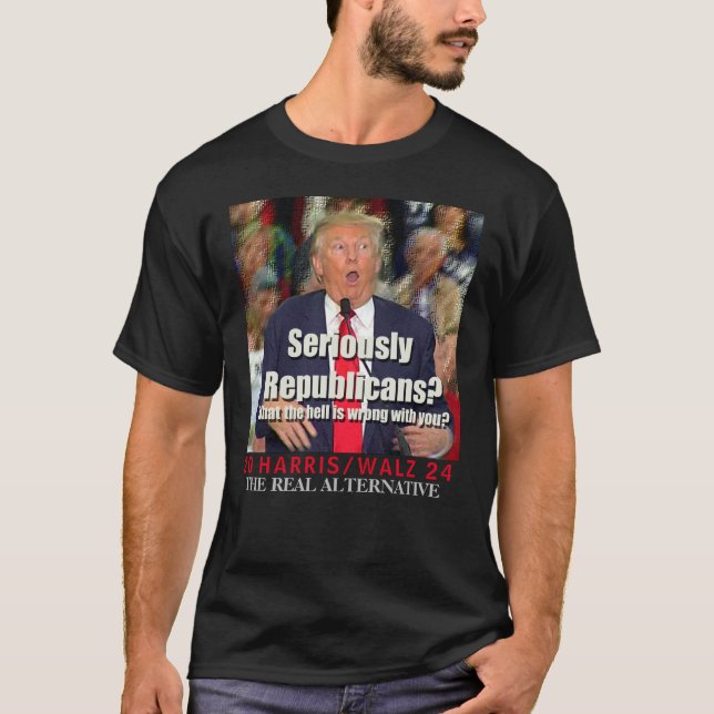 Anti-Trump Seriously Republicans T-shirt (Front)