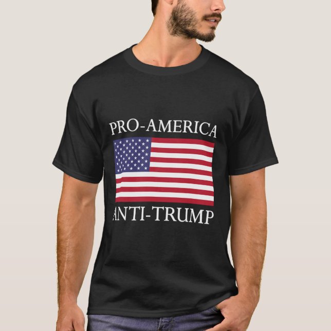 Anti-trump Shirt - American Usa Flag Resist  (Front)