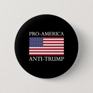 Anti-trump Shirt - American Usa Flag Resist  6 Cm Round Badge