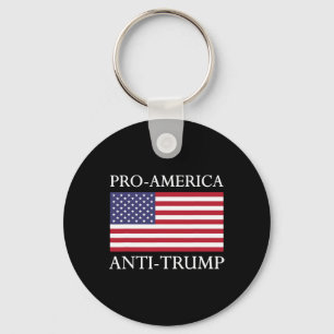 Anti-trump Shirt - American Usa Flag Resist Key Ring