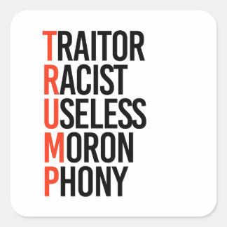 Anti-Trump Square Sticker