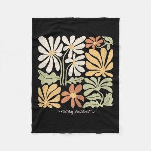 Anti Trump Subtle Not My President Flowers Womens Fleece Blanket