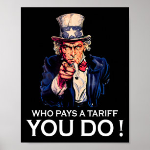 Anti Trump Tariffed Who Pays A Tariff You Do Poster