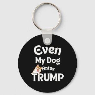 Anti Trump Tees Dog Hates Donald Dog Love  Key Ring