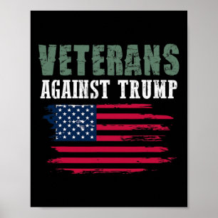 Anti Trump Tees - Veterans Against Donald Trump  Poster