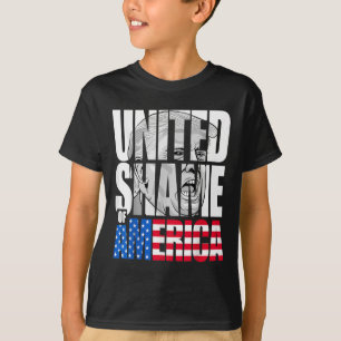 Anti Trump United Shame Of America Flag  T-Shirt