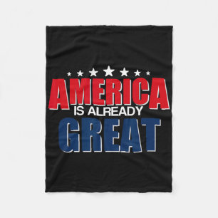 Anti Trump Usa Fleece Blanket