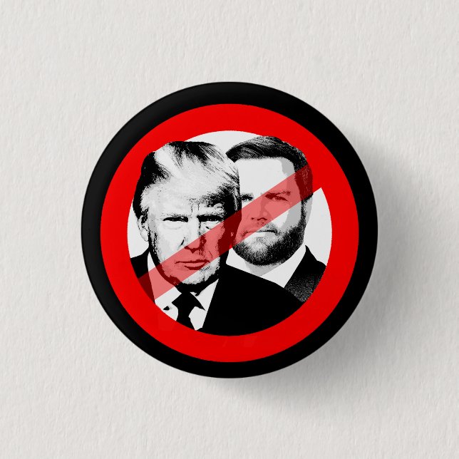 Anti Trump Vance 3 Cm Round Badge (Front)