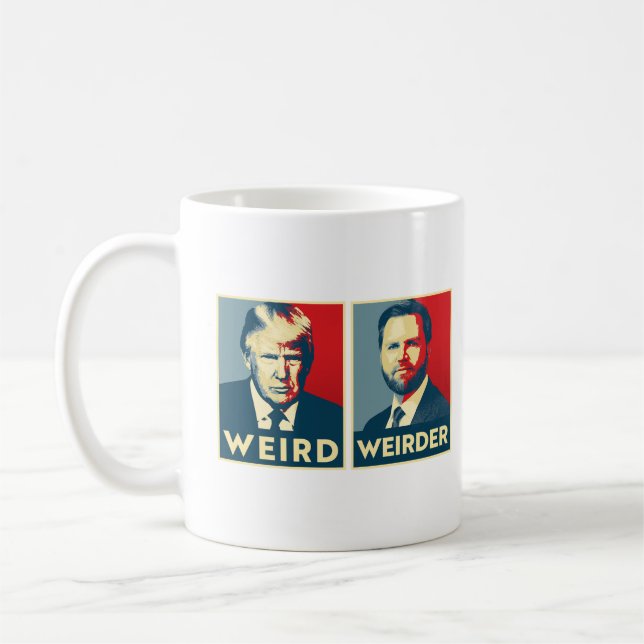 Anti Trump Vance - Weird and Weirder Coffee Mug (Left)