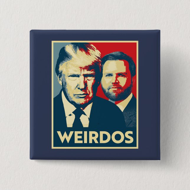 Anti Trump Vance - Weirdos 15 Cm Square Badge (Front)