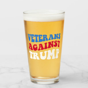 Anti-Trump - Veterans Against Trump II Glass