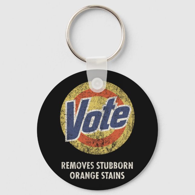Anti-trump Vote Detergent Fun Vintage  Key Ring (Front)