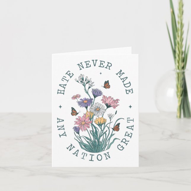 Anti Trump Wildflower  Card (Front)