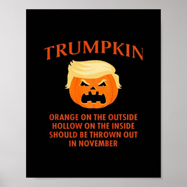 Anti Trumpkin Funny Halloween Poster (Front)