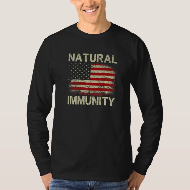 Anti Vaccine Natural Immunity Medical Freedom No V T-Shirt (Front)
