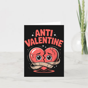 Anti Valentine Broken Heart Cute Bandaged Heart Card