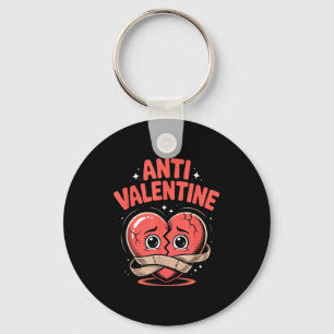 Anti Valentine Broken Heart Cute Bandaged Heart  Key Ring