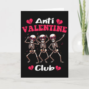 Anti Valentine Club Funny Single Awareness Day Lov Card