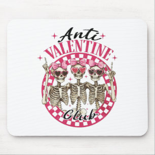 Anti Valentine Club Funny Valentine's Day Vintage  Mouse Pad