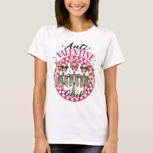 Anti Valentine Club Funny Valentine's Day Vintage T-Shirt