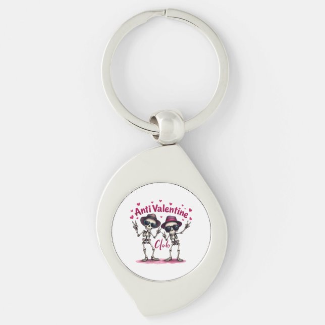 Anti Valentine Club Key Ring (Front)