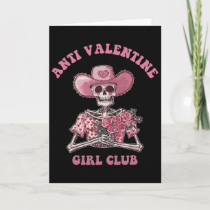 Anti Valentine Girls Club Single Skeleton Valentin Card