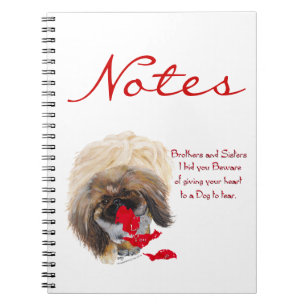Anti Valentine Pekingese Spiral Notebook